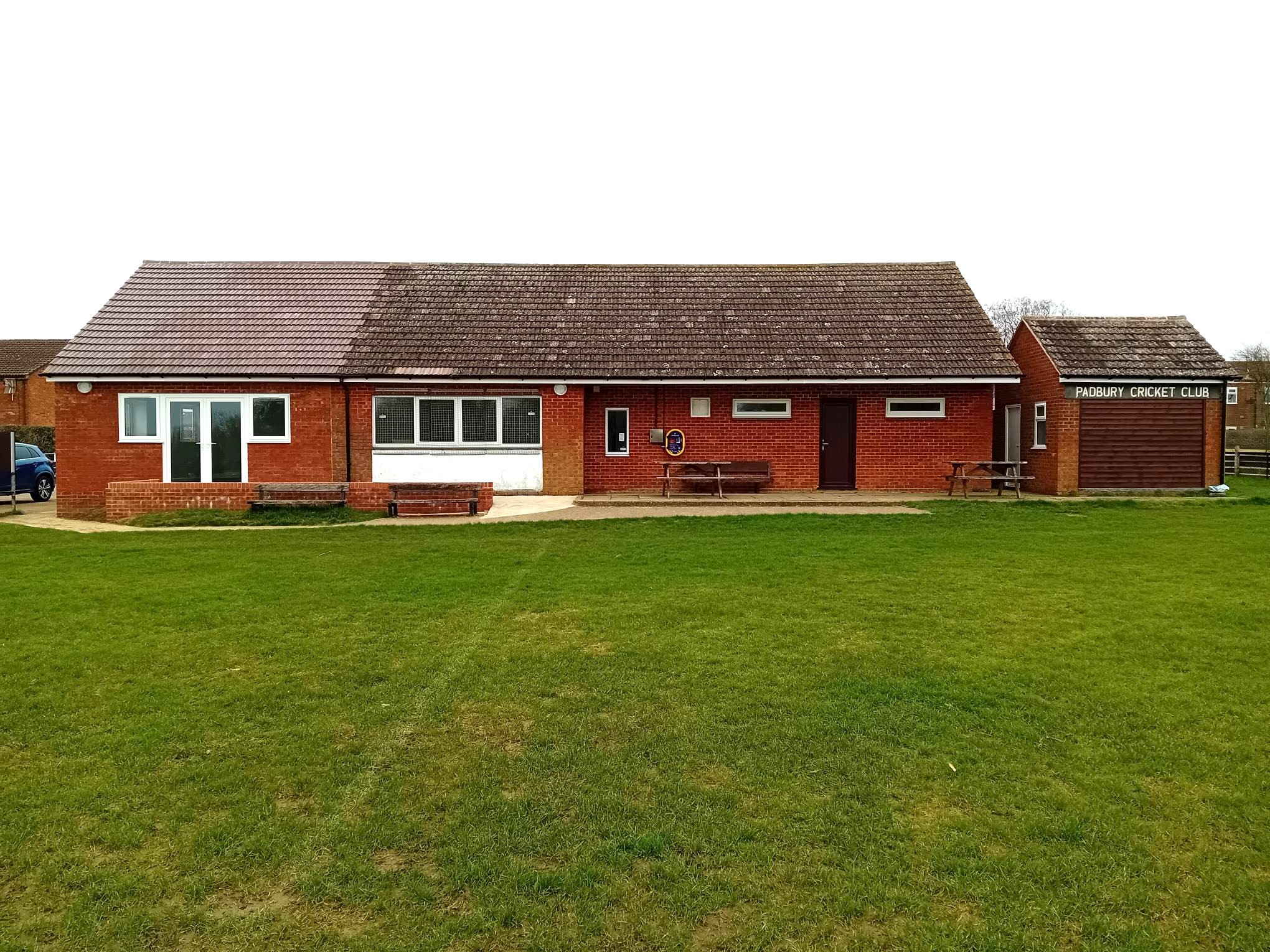 Picture of playing fields and pavilion